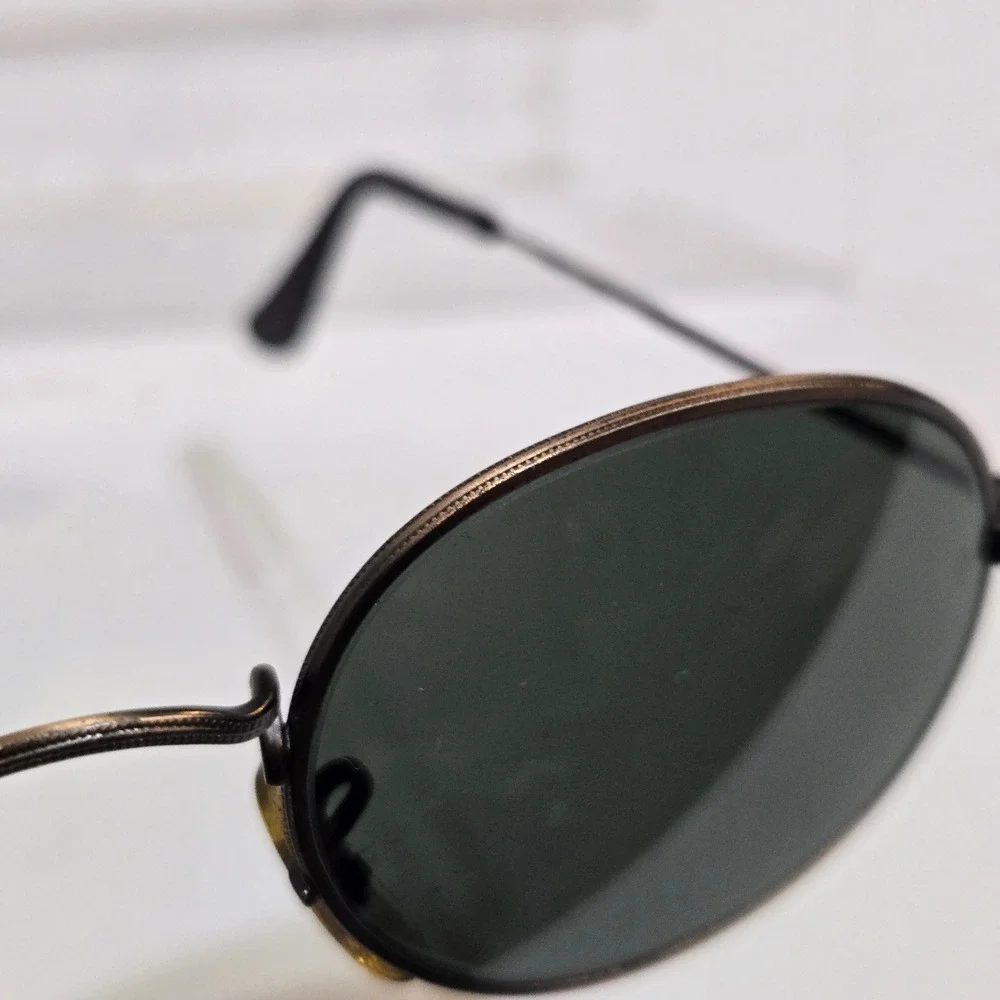 Ray-Ban Sunglasses Unisex Black Vintage Bausch & Lomb W0969 PSAS Oval Metal Read